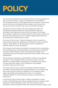 Statement of Investment Policy March 2026